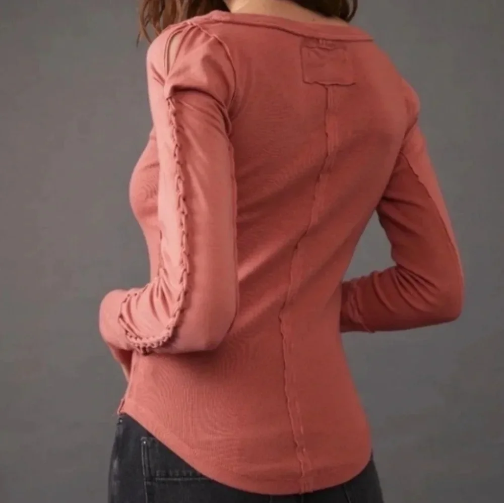 Free People Pink Long Sleeve Top Size S (NWOT)